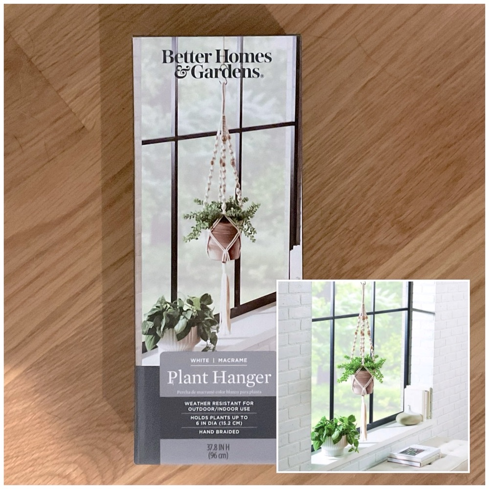 NEW Better Homes & Gardens Cotton Rope Planter
Hanger *White Macrame* NIB